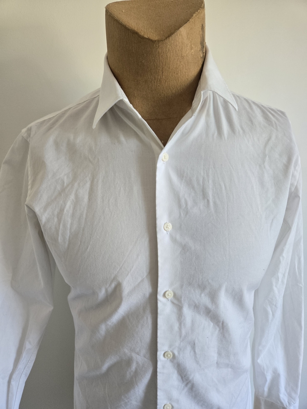 Uniqlo White Men's Dress Shirt - Slim Collar